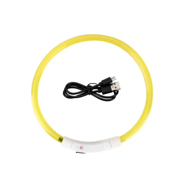 COLLIER IMPERMÉABLE LUMINEUX RÉGLABLE JAUNE